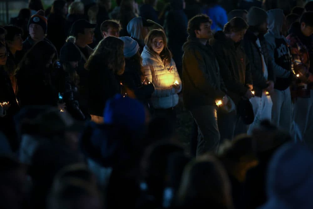 Members of the University of Virginia community attend a candlelight vigil on the South Lawn for the victims of a shooting overnight at the university, on Nov. 14, 2022, Charlottesville, Virginia. (Win McNamee/Getty Images)