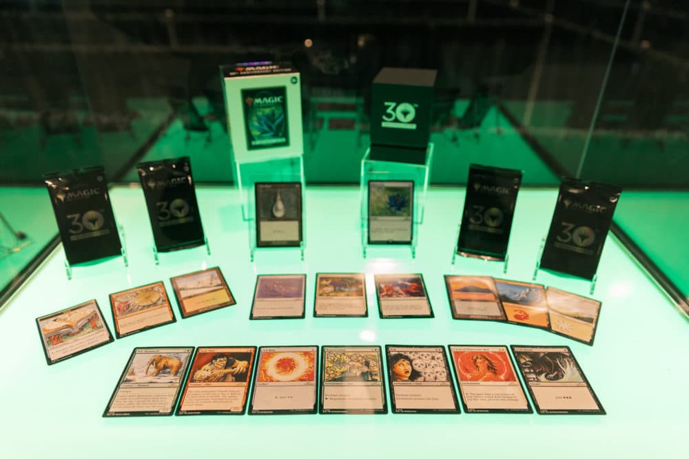 A promotional display for &quot;Magic: The Gathering 30th Anniversary Edition,&quot; on sale for $999. (Courtesy of Wizards of the Coast)