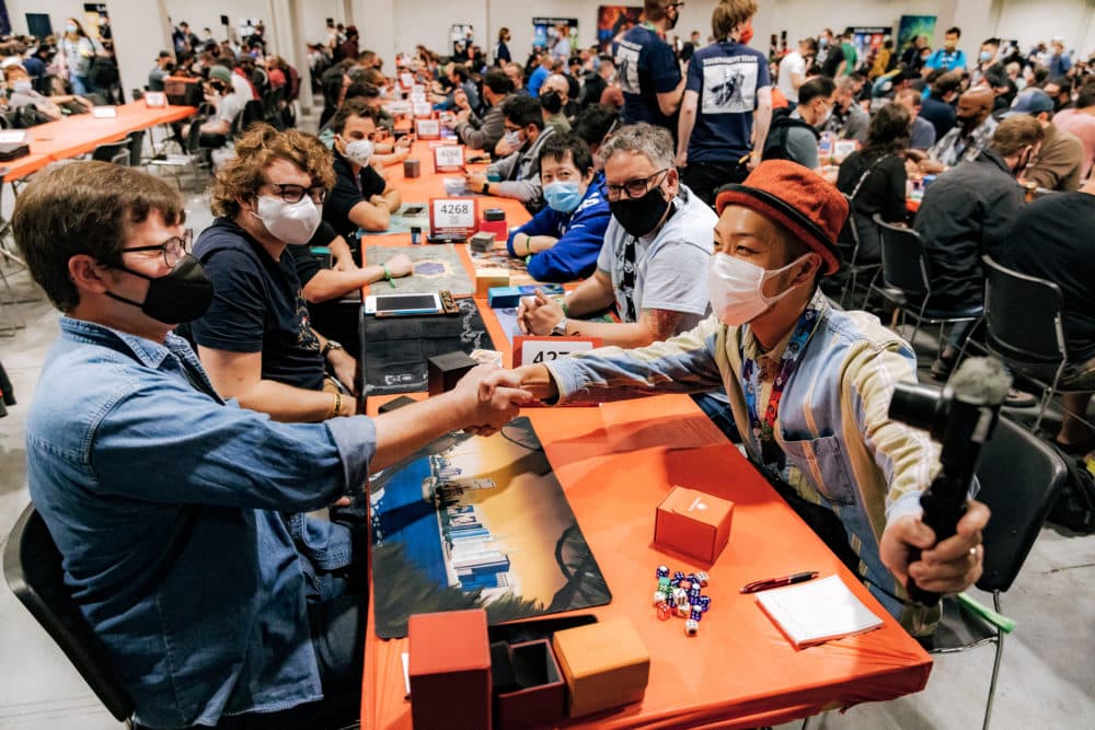 &quot;Magic: The Gathering&quot; players pose for a photo at last month's &quot;Magic 30&quot; convention in Las Vegas. (Courtesy of Wizards of the Coast)