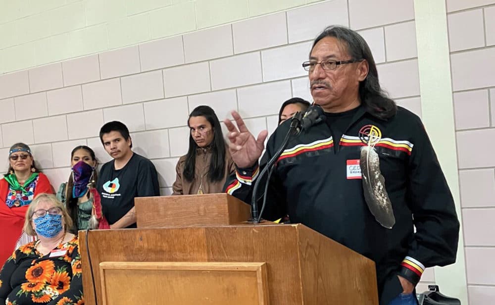 Cedric Broken Nose, of the Ogala Lakota Nation, is driving more than 100 items to South Dakota that have been repatriated by the Barre Museum. (Nancy Eve Cohen/NEPM)