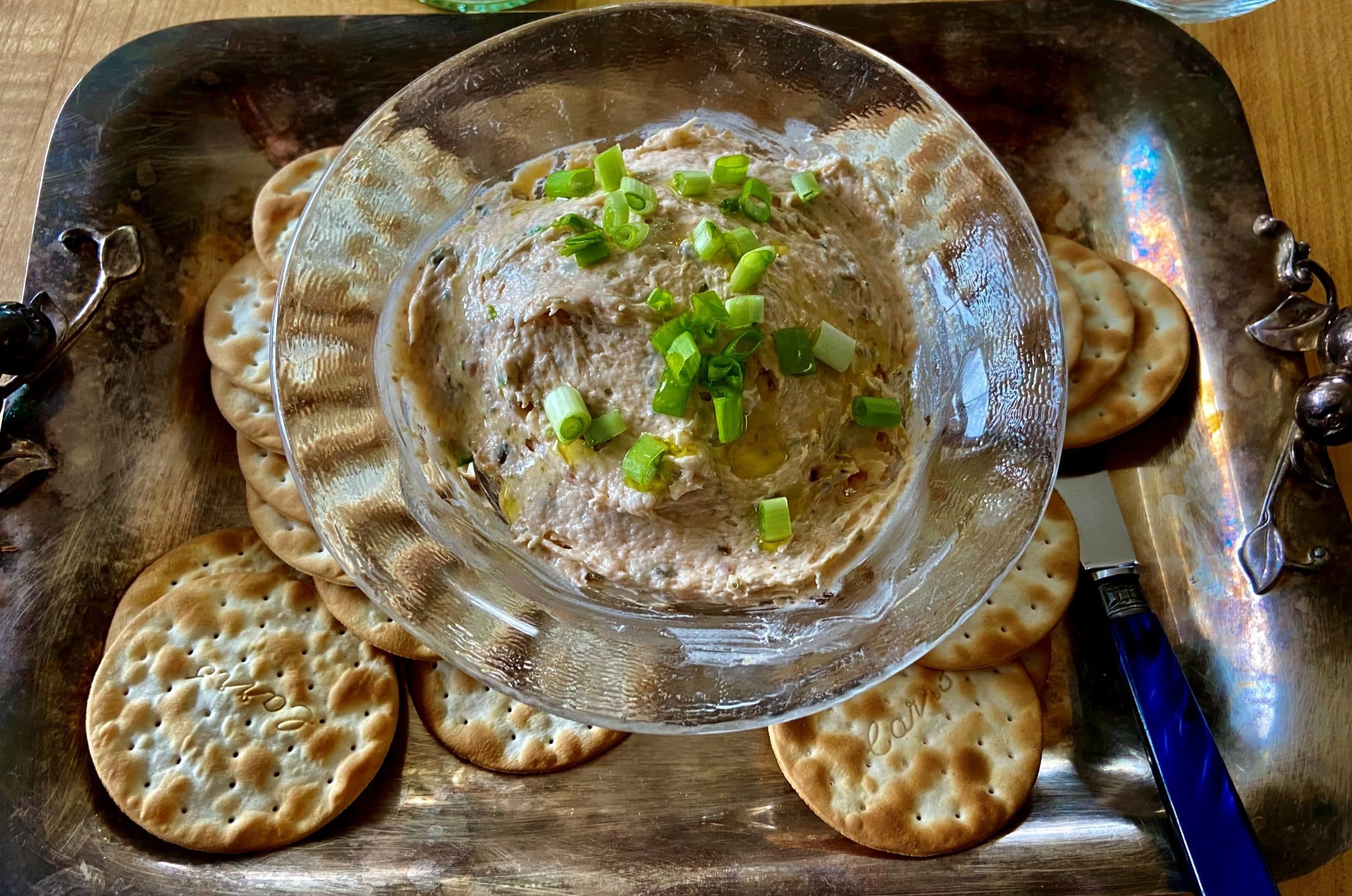 Smoked salmon and caper spread. (Kathy Gunst/Here &amp; Now)