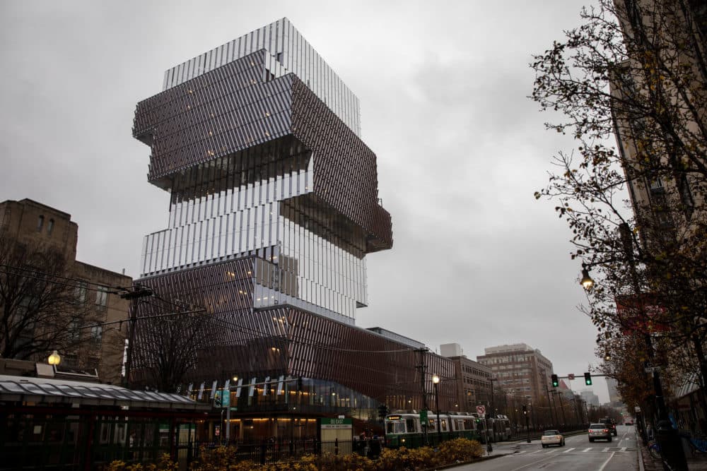Boston University's Center for Computing & Data Sciences on Commonwealth Avenue. (Robin Lubbock/WBUR)