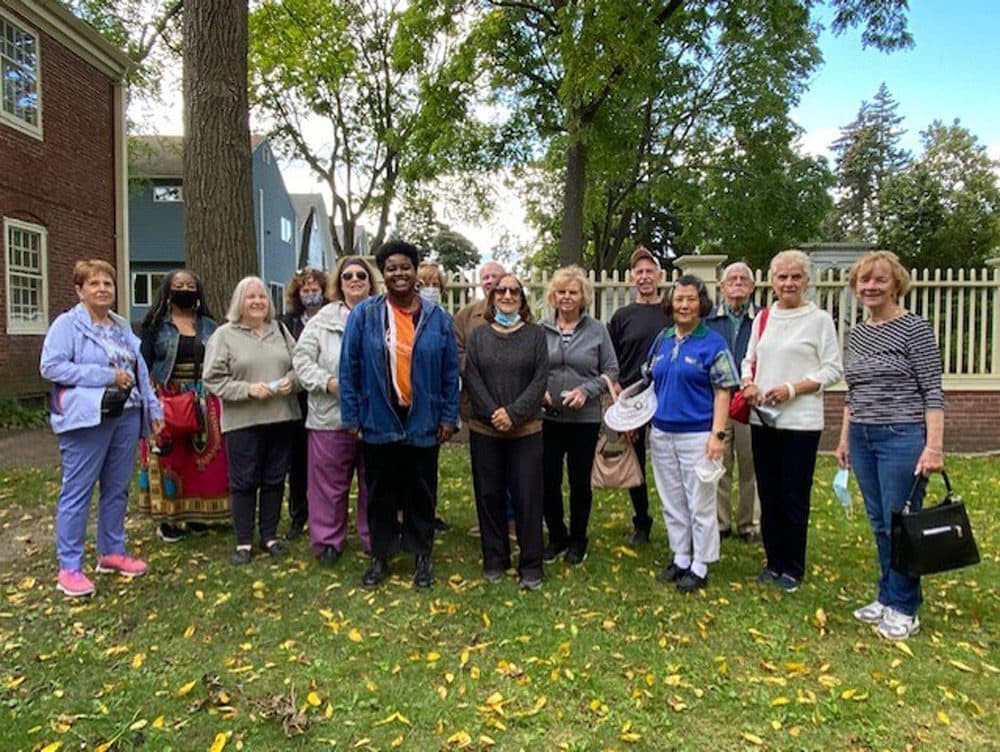 OLLI members during a group trip to the Royall House & Slave Quarters in Medford. (Courtesy OLLI)