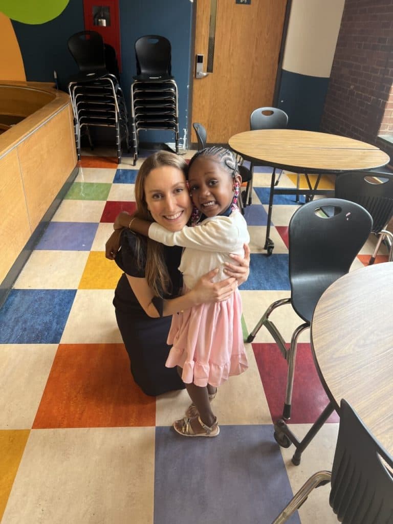 Berol Dewdney of Baltimore pictured with her student Kiara. (Courtesy of Berol Dewdney)