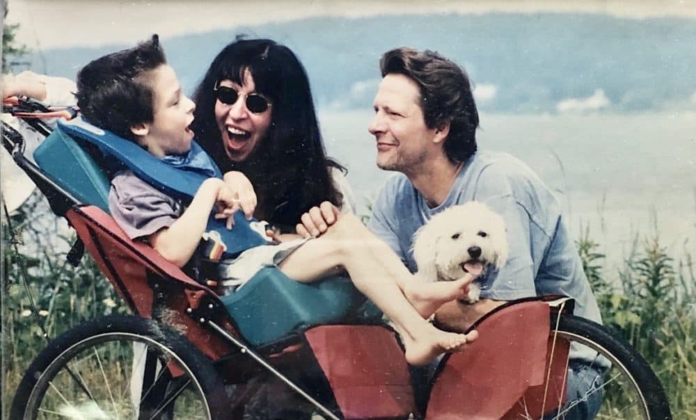 The author's son, Jesse, and her husband, Chris Cooper. (Courtesy Marianne Leone)