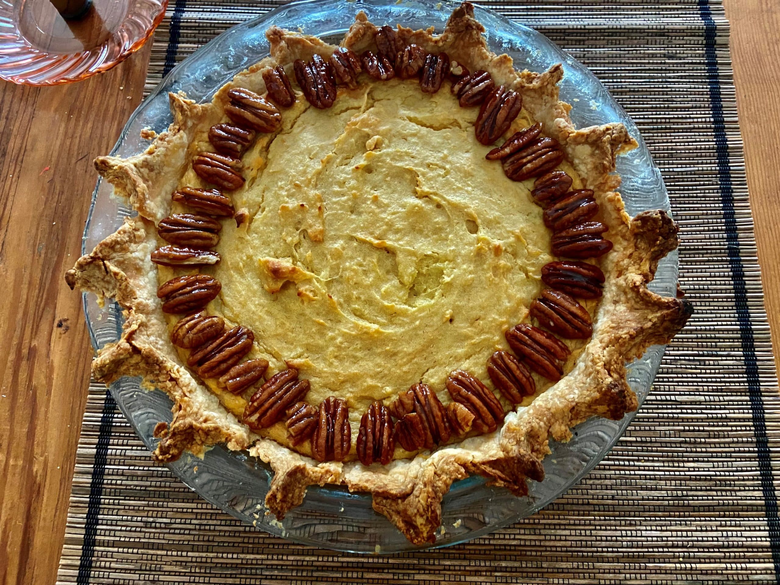 Sweet potato and pecan pie. (Kathy Gunst/Here & Now)