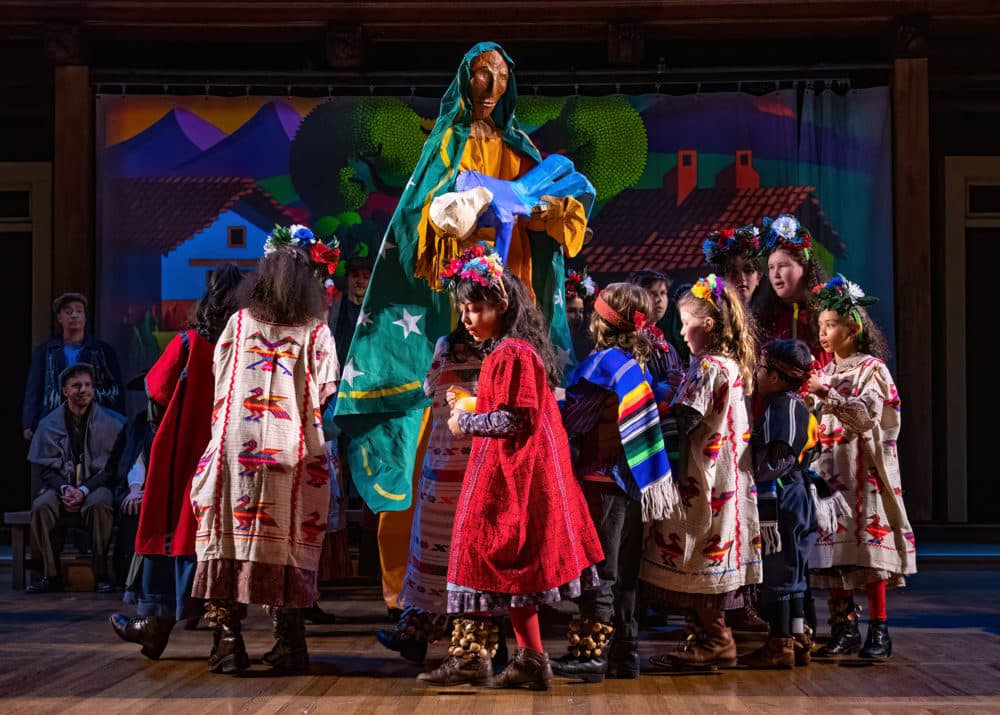 The Ellis Island children, with puppet design by Sara Peattie. (Courtesy Paul Buckley)