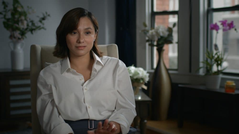 Sochil Martin recounts her story of abuse in "Unveiled." (Courtesy of HBO)