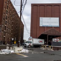 The warehouse building where Charlestown Rehearsal Studios is located. (Jesse Costa/WBUR)