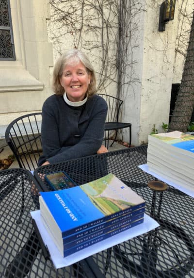The author signing her book, &quot;And So I Walked: Reflections on Chance, Choice, and the Camino de Santiago,&quot; after serving as guest preacher at St. James’ in-the-City Episcopal Church, Los Angeles, 2023. (courtesy Anne Gardner)