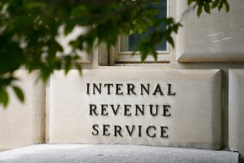 A sign outside the Internal Revenue Service building in Washington. (Patrick Semansky/AP)