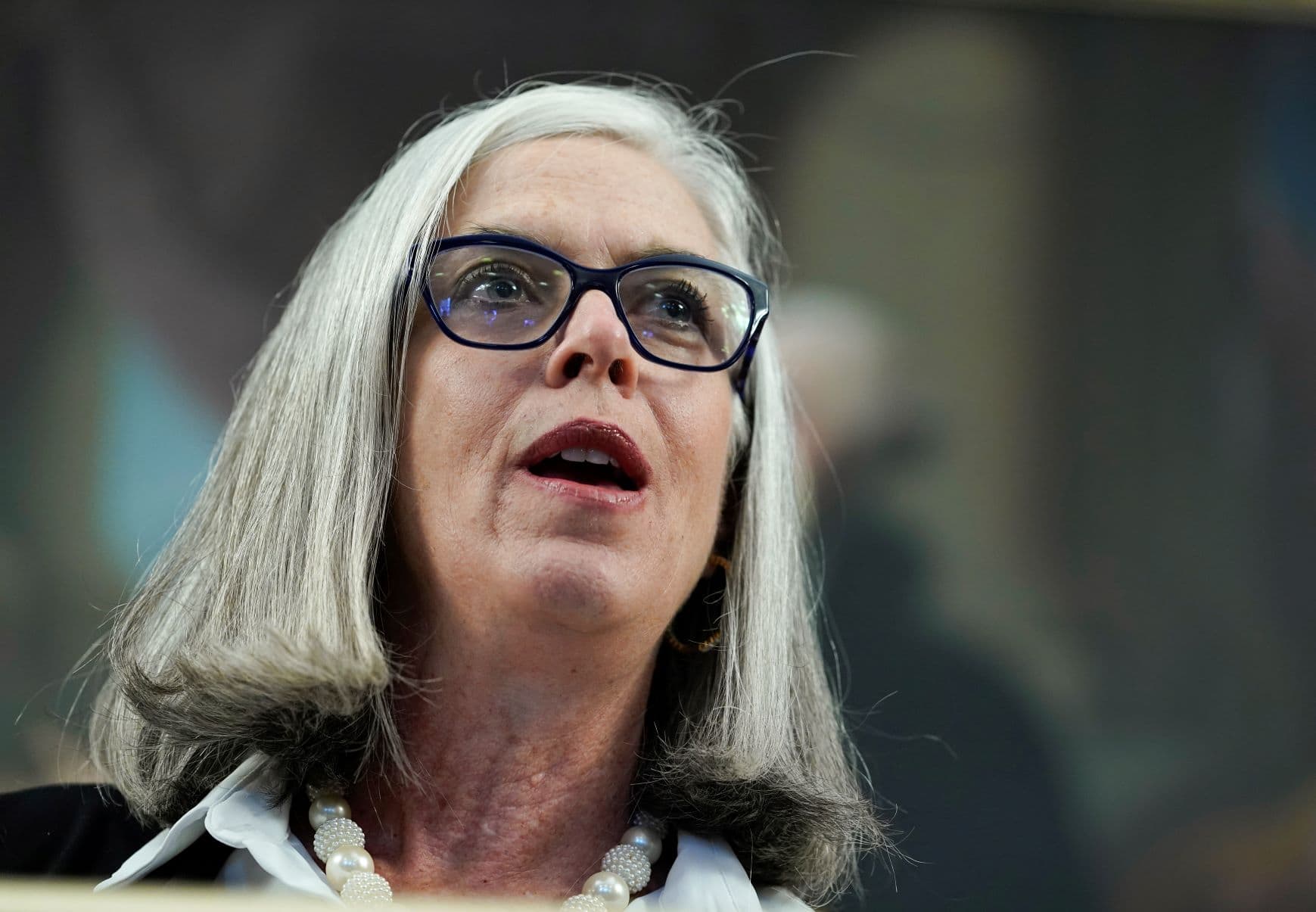 U.S. Rep. Katherine Clark, D-Mass., speaks during a news conference on protecting women's reproductive health care.(Mariam Zuhaib/AP)