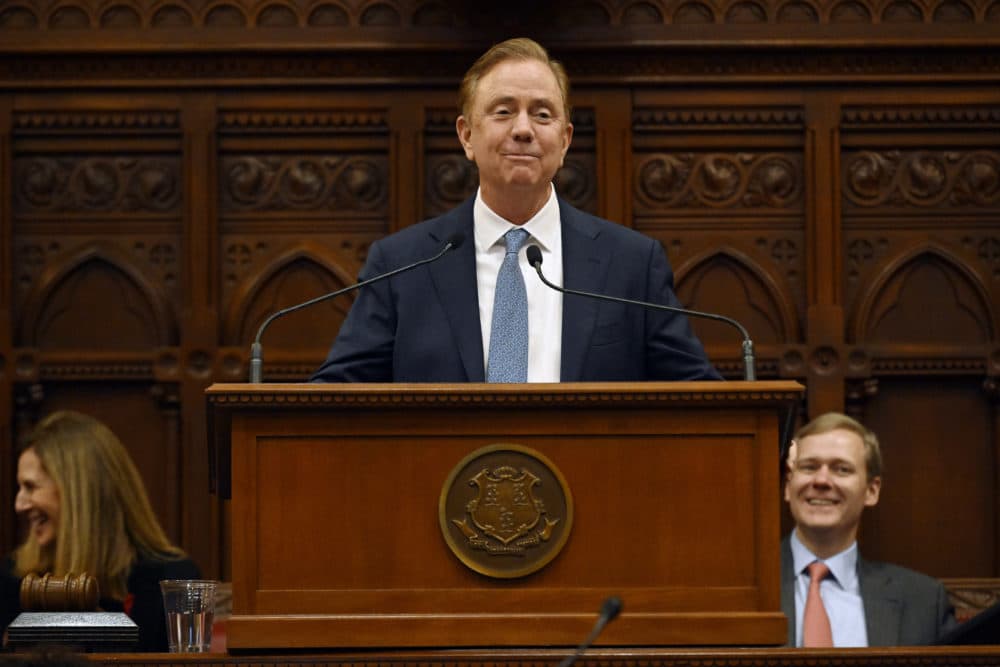 Connecticut Gov. Ned Lamont delivers the State of the State address during the opening session of the Legislature at the State Capitol on Jan. 4,, in Hartford, Conn. (Jessica Hill/AP)