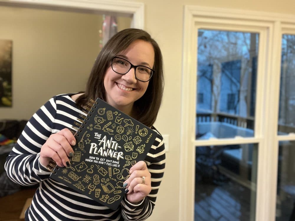 Dani Donovan, who has ADHD, holder her "Anti-Planner." (Courtesy of Dani Donovan)
