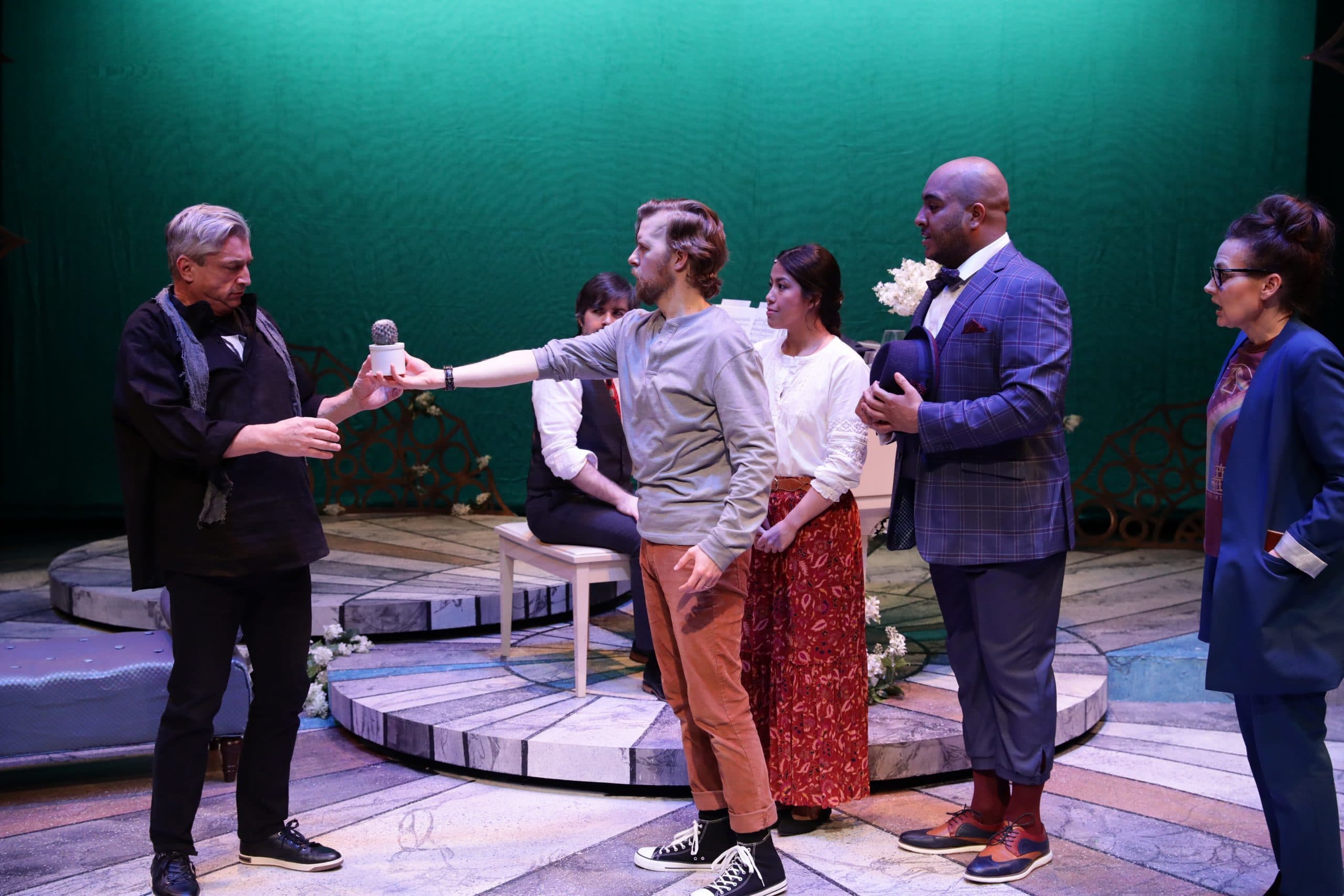 The cast of