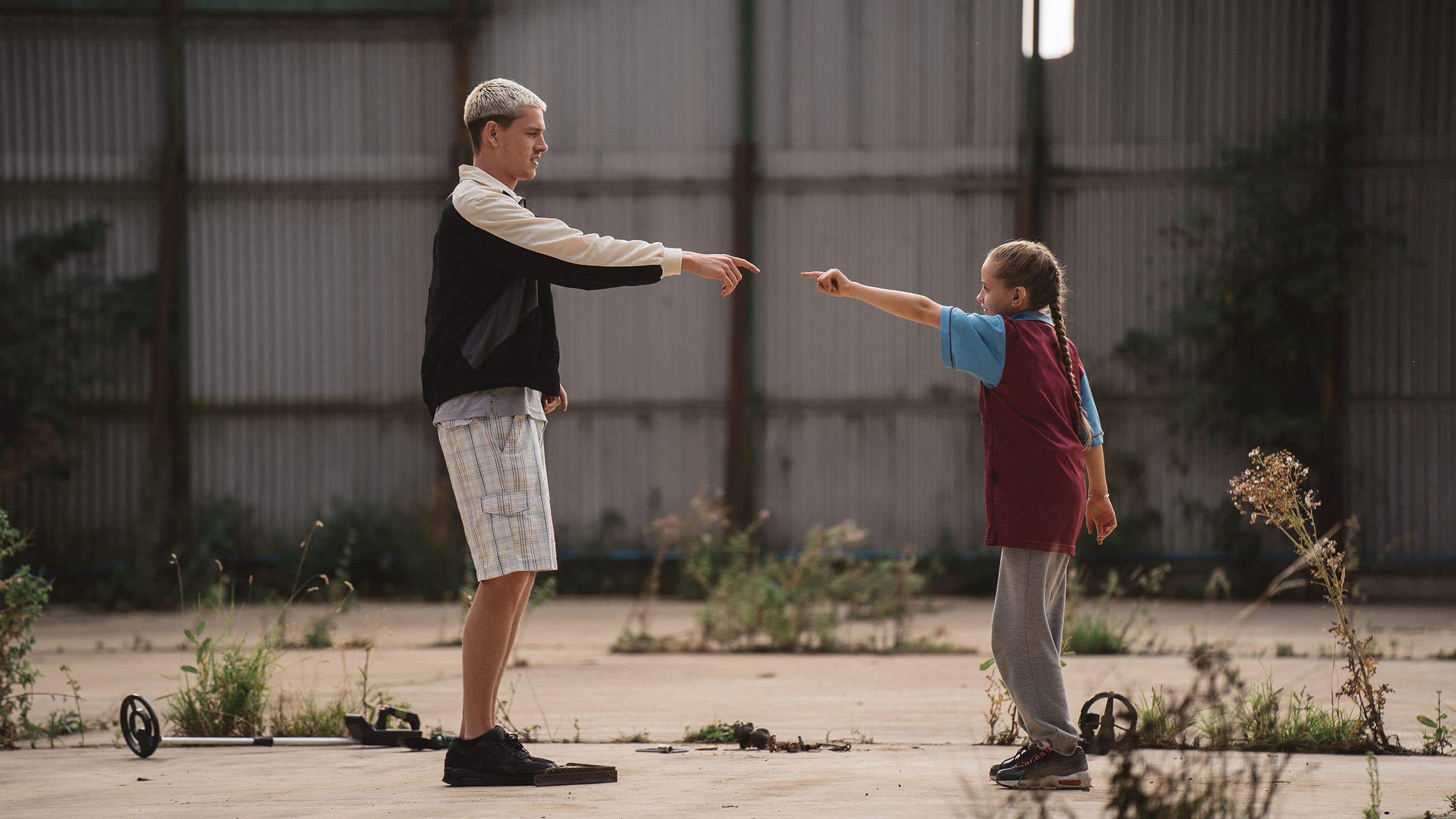 Harris Dickinson and Lola Campbell in "Scrapper" by Charlotte Regan. (Courtesy of Chris Harris/Sundance Institute)