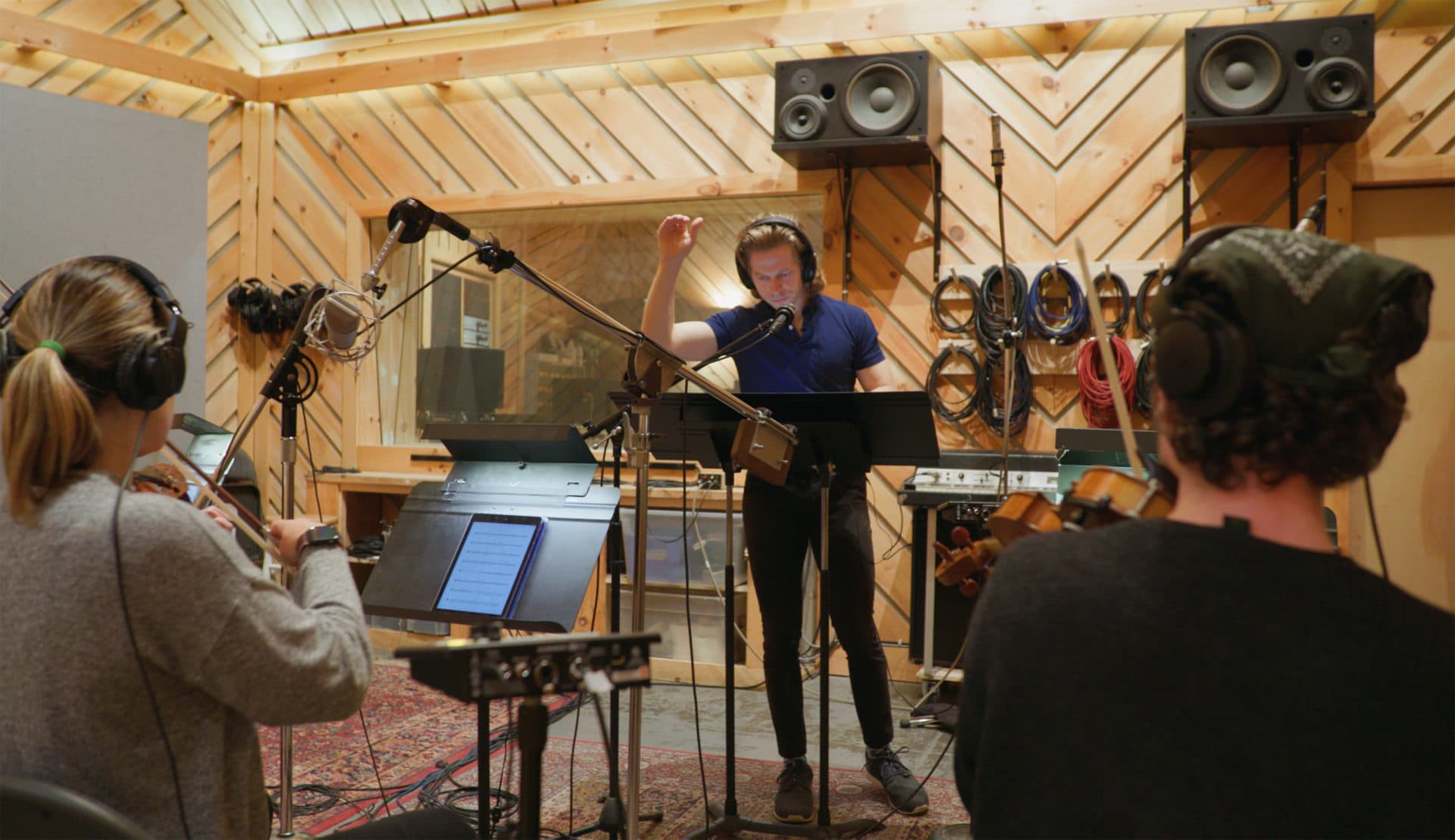 Conductor David Bloom leads musicians from New York and North Adams. (Courtesy MASS MoCA)