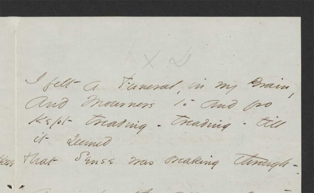 The original manuscript of Emily Dickinson's