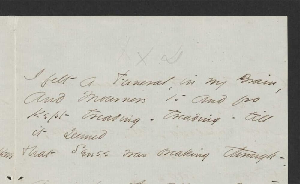 The original manuscript of Emily Dickinson's 