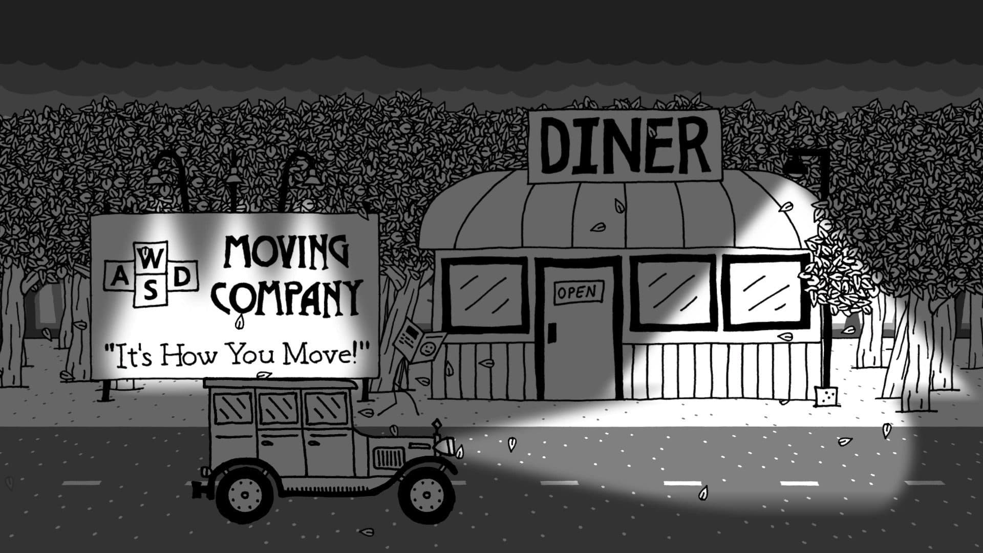 'Shadows Over Loathing' opens with a windswept road and a hapless player-character. (Courtesy of Asymmetric)