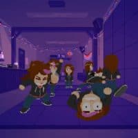 'Perfect Tides' main character, rocking out in many different ways in an empty nightclub. (Courtesy of Three Bees)