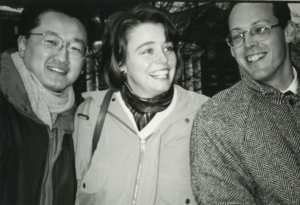 Three of the co-founders of Partners In Health: Dr. Jim Yong Kim, Ophelia Dahl and Dr. Paul Farmer. (Courtesy Partners In Health)