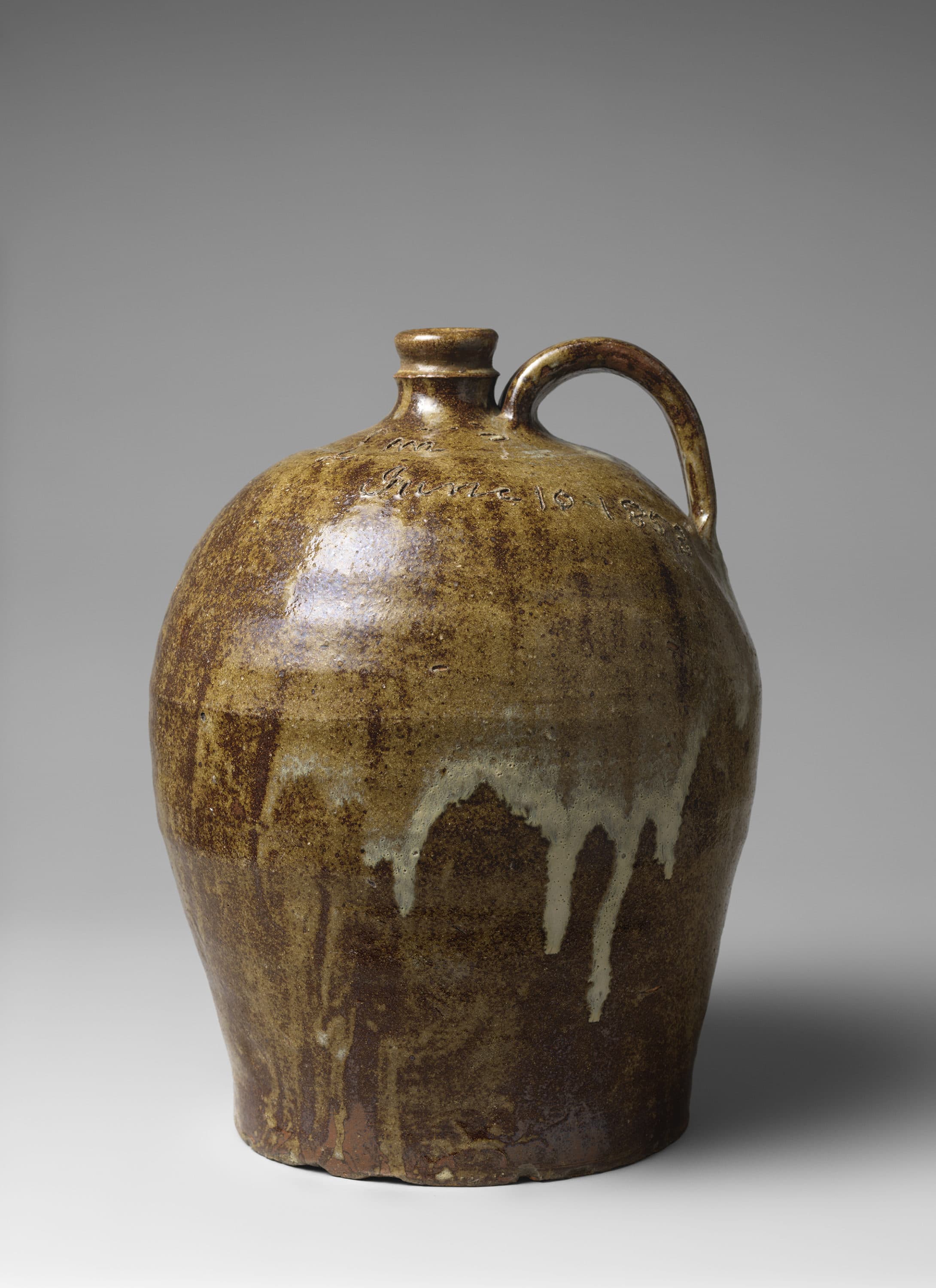 Dave (later recorded as David Drake), “Jug,” 1853. (Courtesy Collection of Glenn Ligon; The Metropolitan Museum of Art; Museum of Fine Arts, Boston)