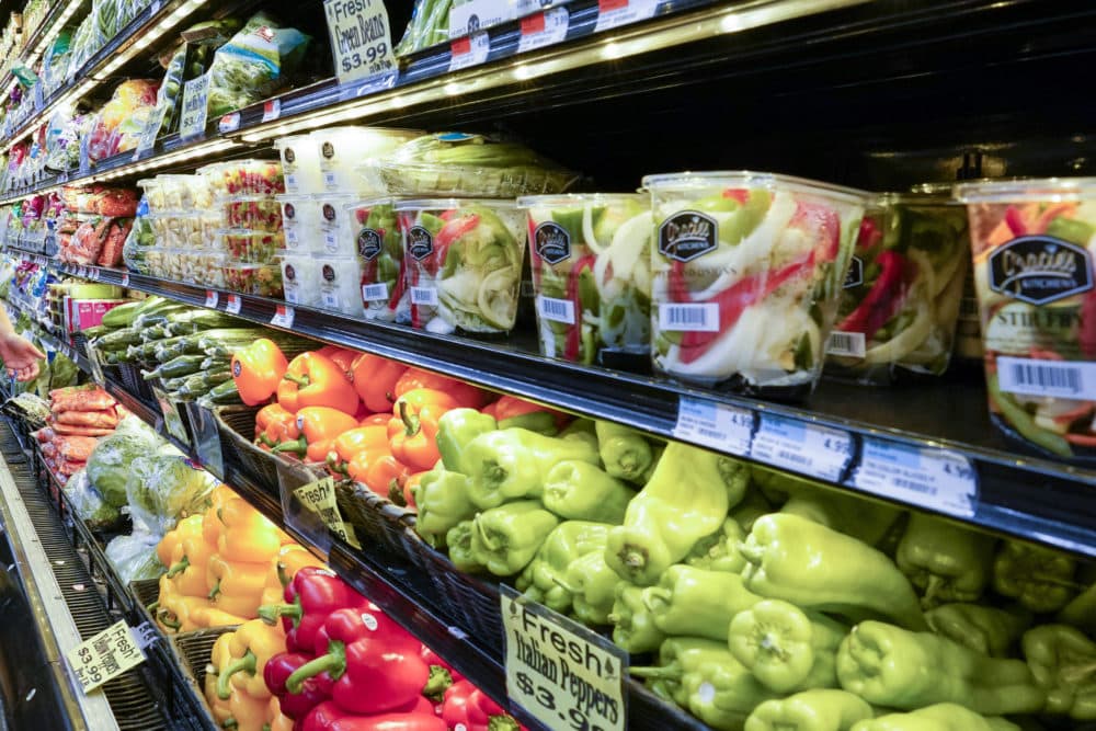 Vegetables are displayed in a produce section at a supermarket. (Mary Altaffer/AP)
