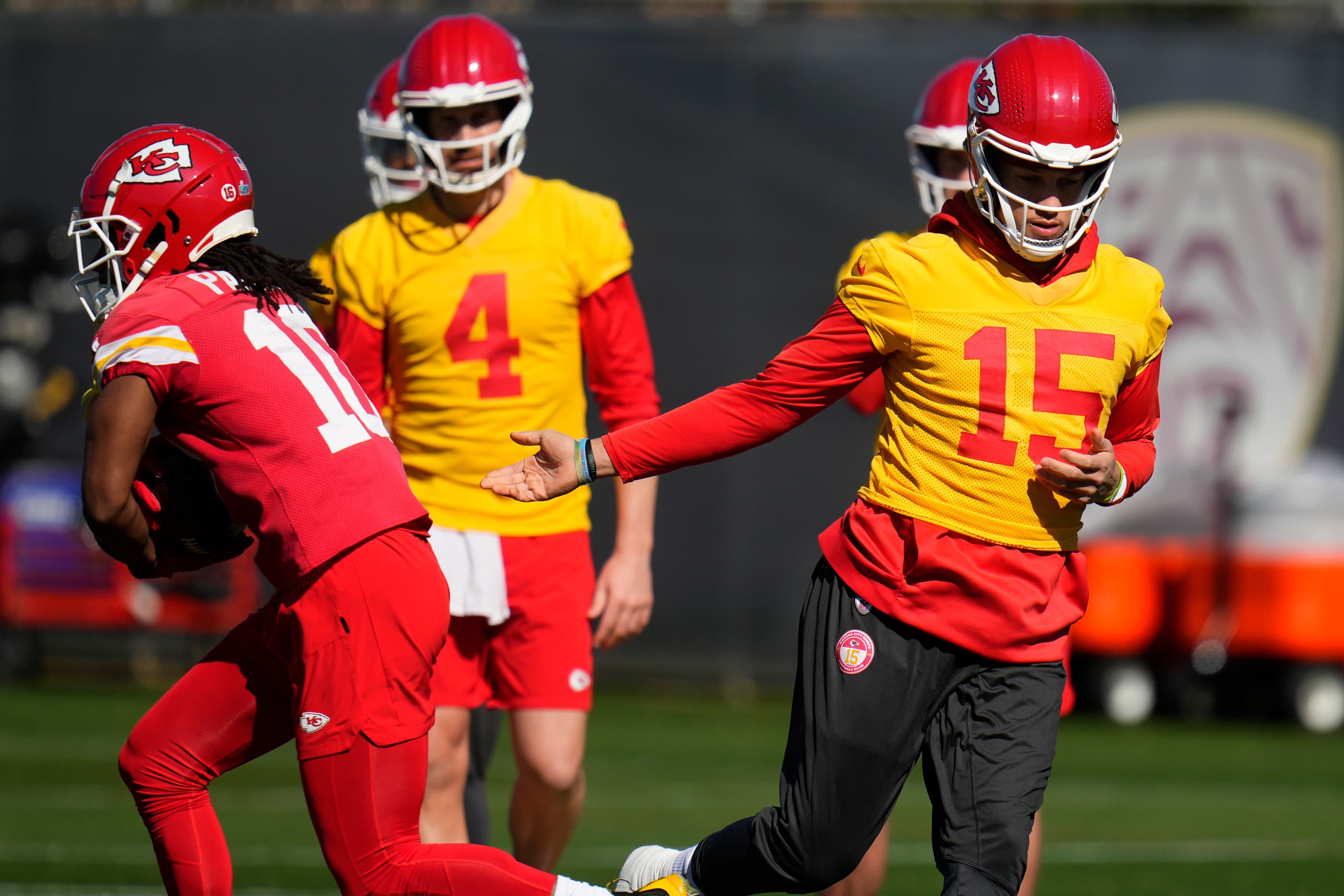 Kansas City Chiefs quarterback Patrick Mahomes runs the ball