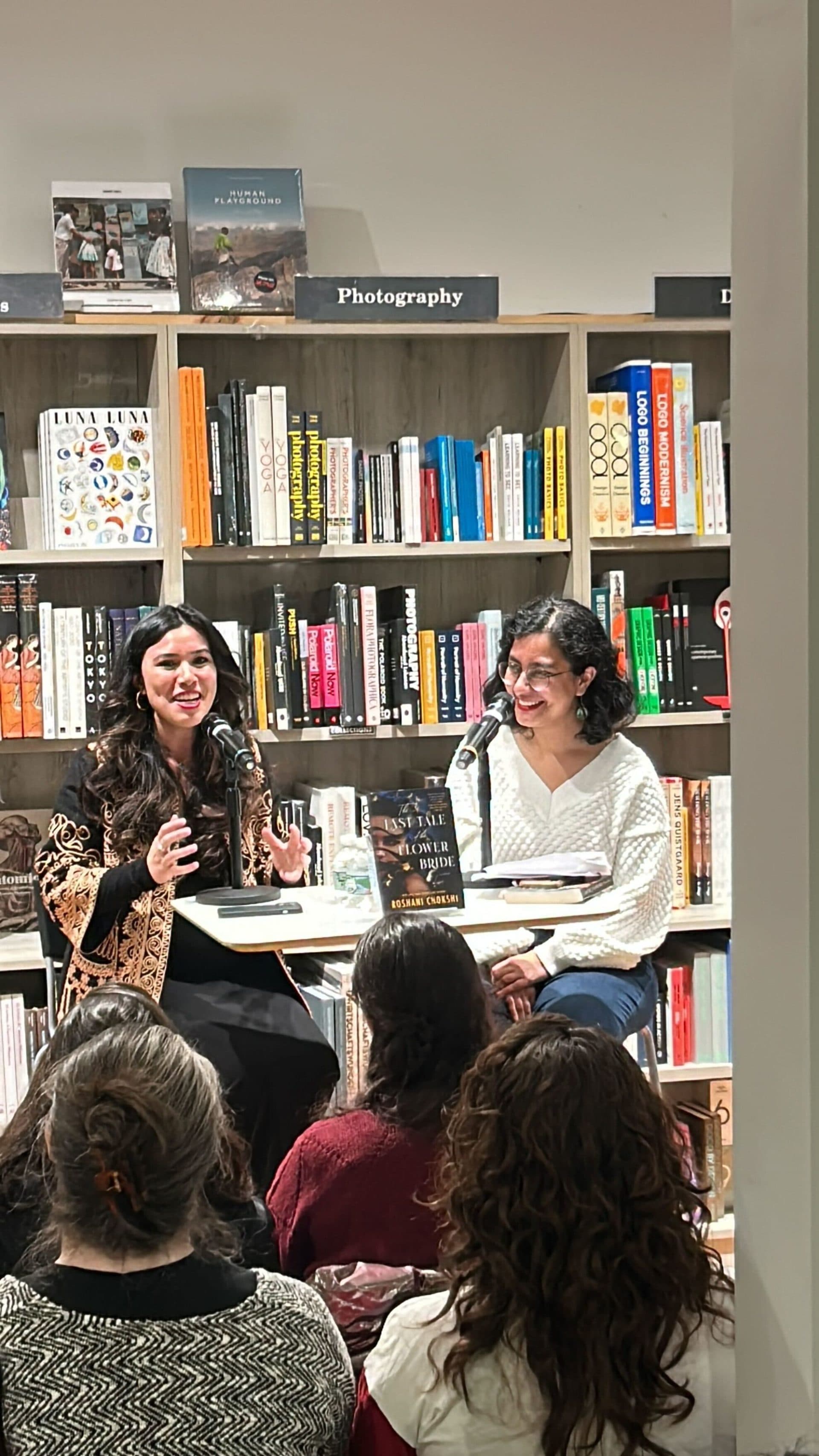Roshani Chokshi (left) with Kalyani Saxena (right). (Kalyani Saxena/Here &amp; Now)