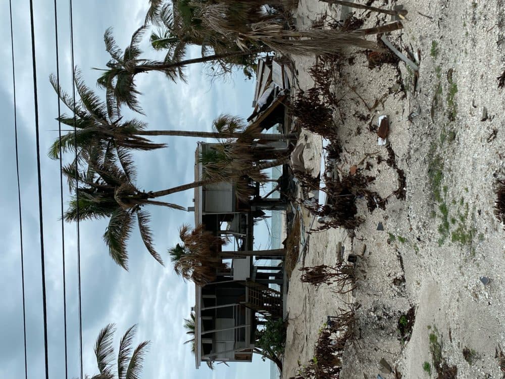 A damaged home in Fort Meyers, Florida. (Robin Young/Here &amp; Now)