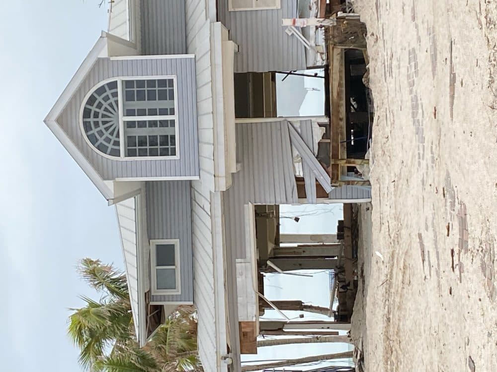 A damaged home in Fort Meyers, Florida. (Robin Young/Here &amp; Now)