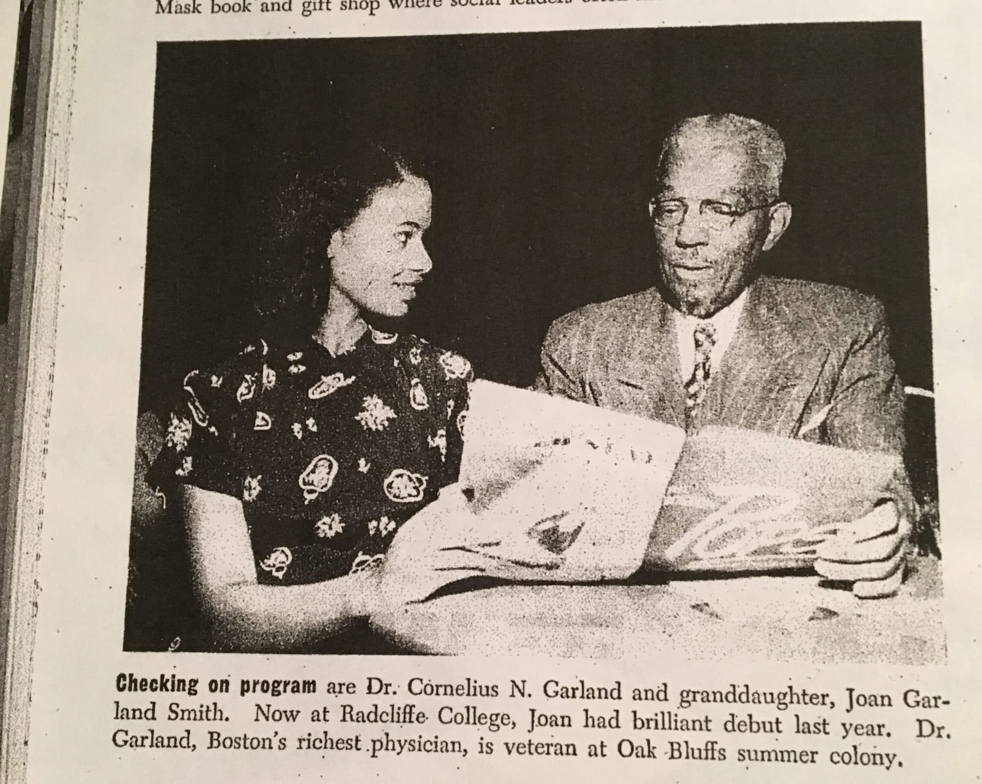A photo feature from Ebony Magazine in 1949, featuring Dr. Garland and his granddaughter, Joan. (Courtesy Lisa Gordon via Alison Barnet)