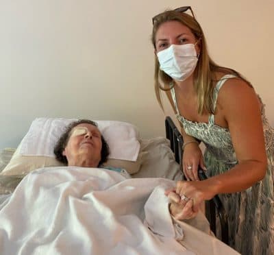 The author pictured with her grandmother, a few months before she died. (Courtesy Sarah Romanelli)