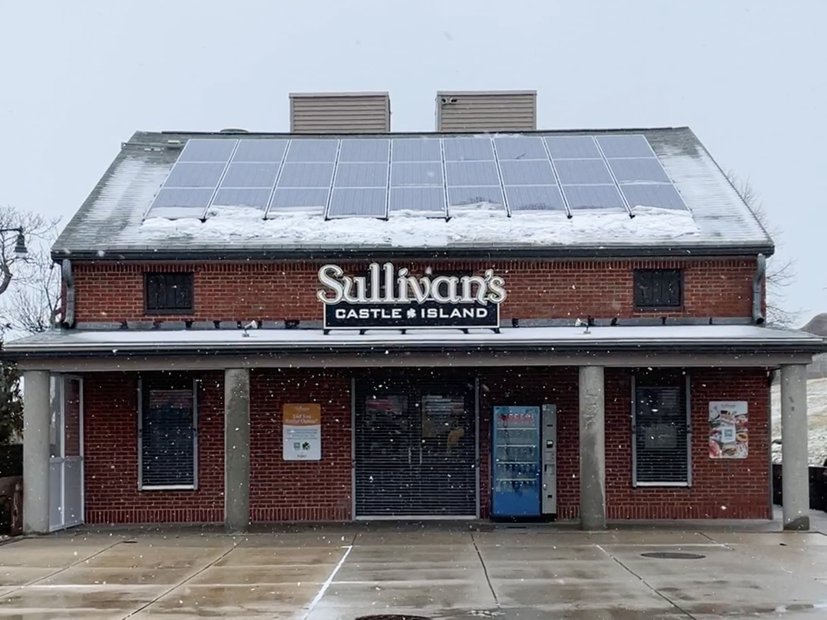 Sullivan's on Castle Island two days before it reopens for the season Saturday. (Jacob Garcia/WBUR)