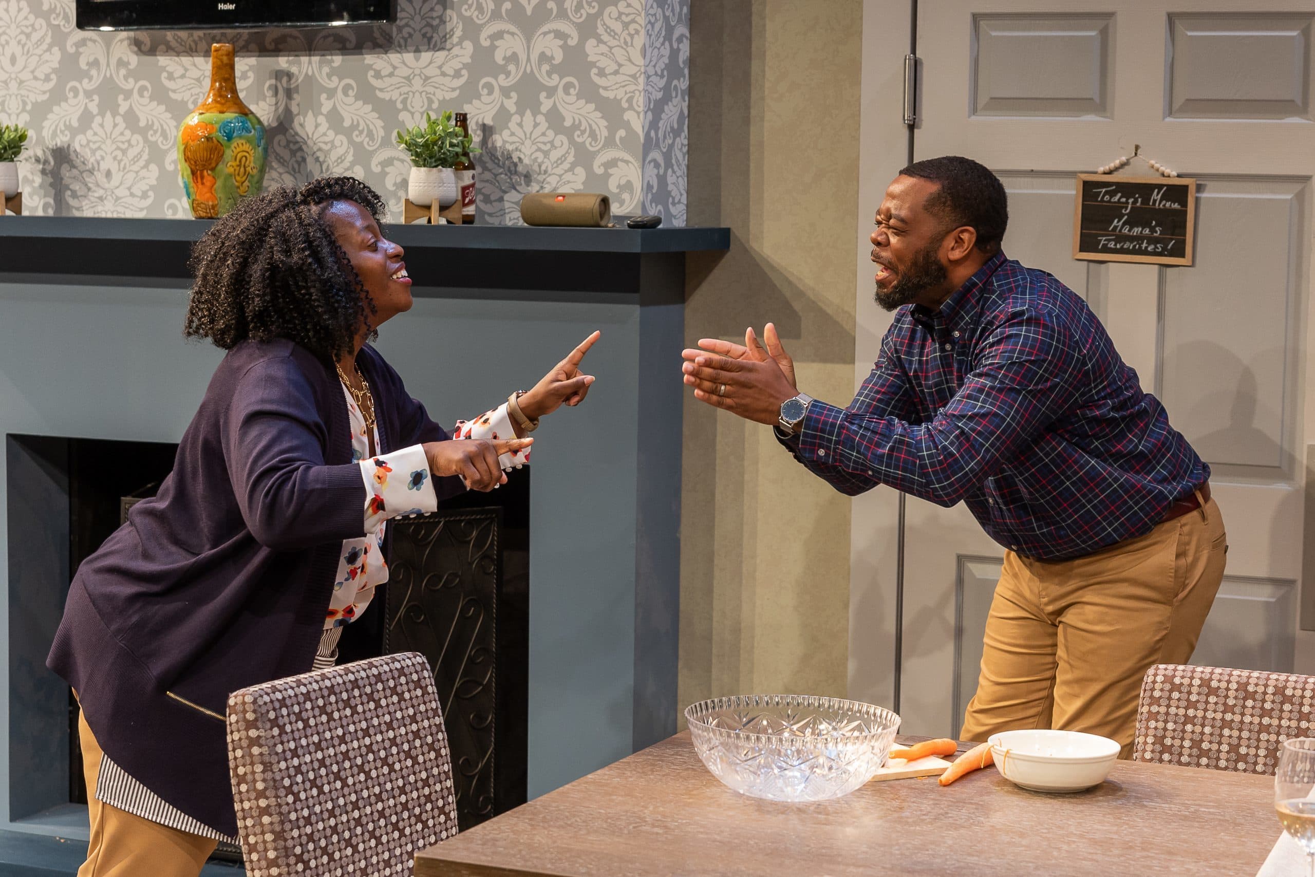 Yewande Odetoyinbo and Dom Carter in "Fairview" at SpeakEasy Stage Company. (Courtesy Nile Scott Studios)