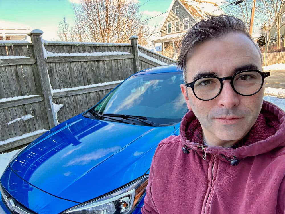 The author and his trusty Subaru Impreza, complete with manual transmission, in 2023. (Courtesy Jonathan Fitzgerald)