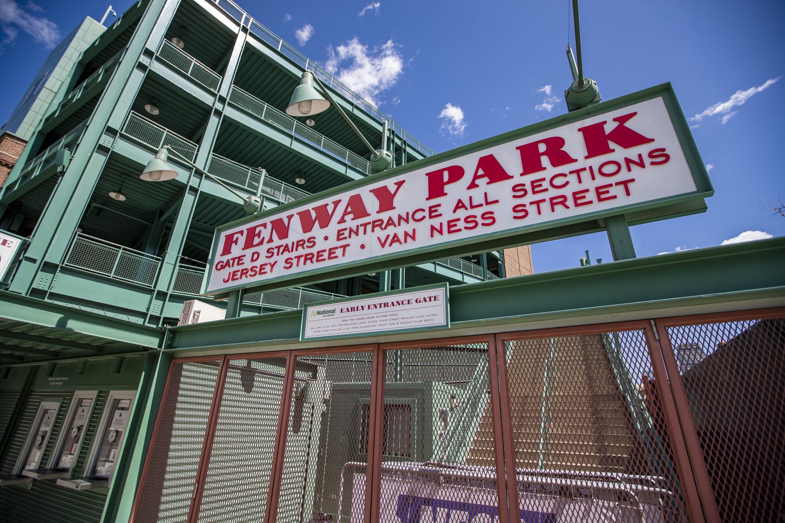 A sign for Fenway Park.(Jesse Costa/WBUR)
