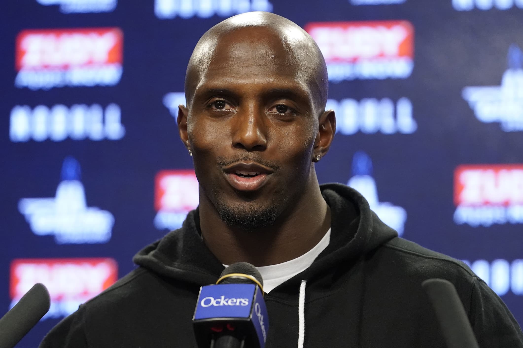 New England Patriots safety Devin McCourty faces reporters following an NFL football practice, Wednesday, Dec. 21, 2022, in Foxborough, Mass. (Steven Senne/AP)