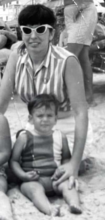 The author, as a toddler, and her mother at the beach in 1965. (Courtesy Deborah Norkin)