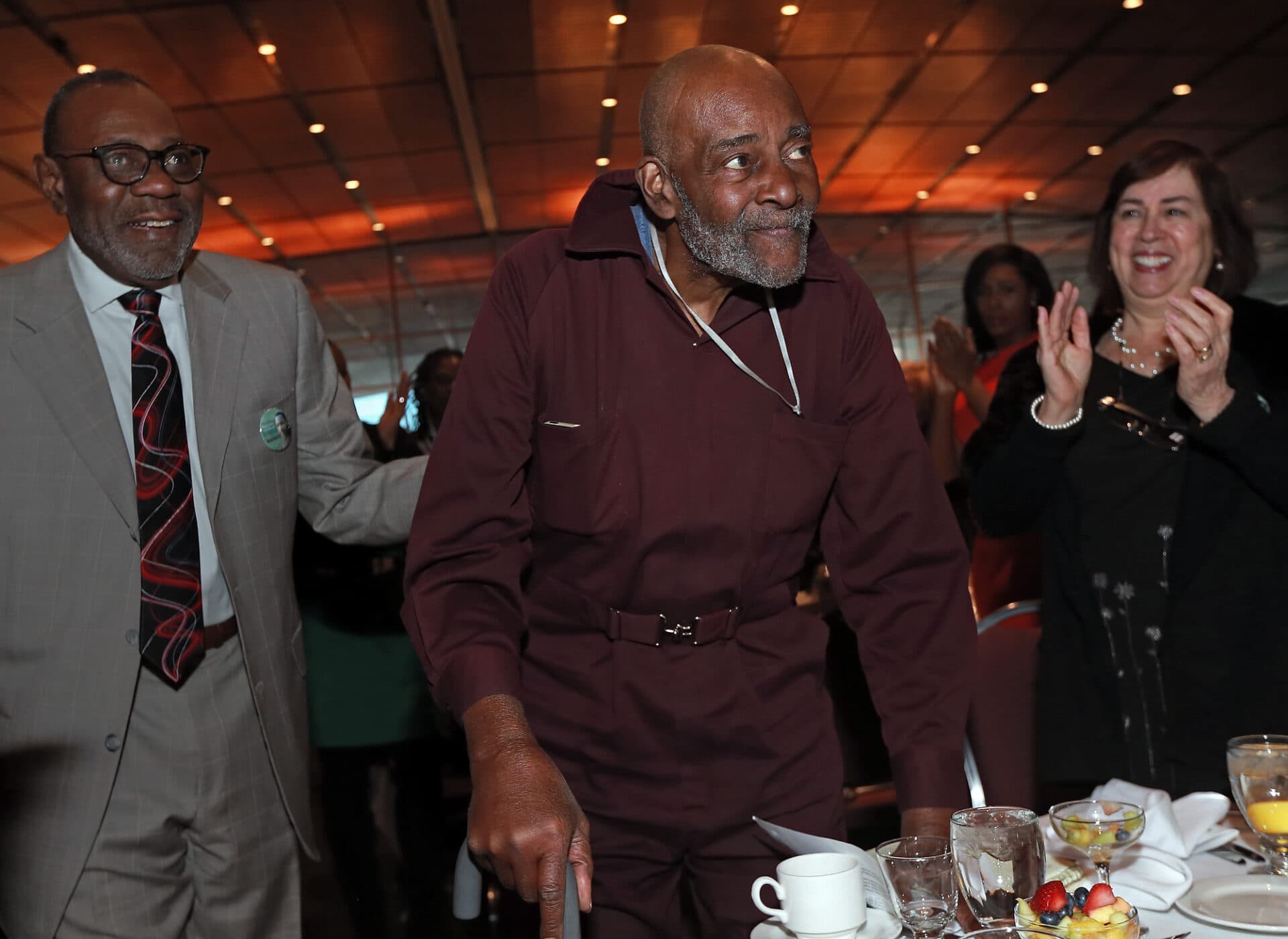 Mel King gets a standing ovation during the MLK Breakfast at the Boston Convention Center in 2017. (Matt Stone/MediaNews Group/Boston Herald via Getty Images)