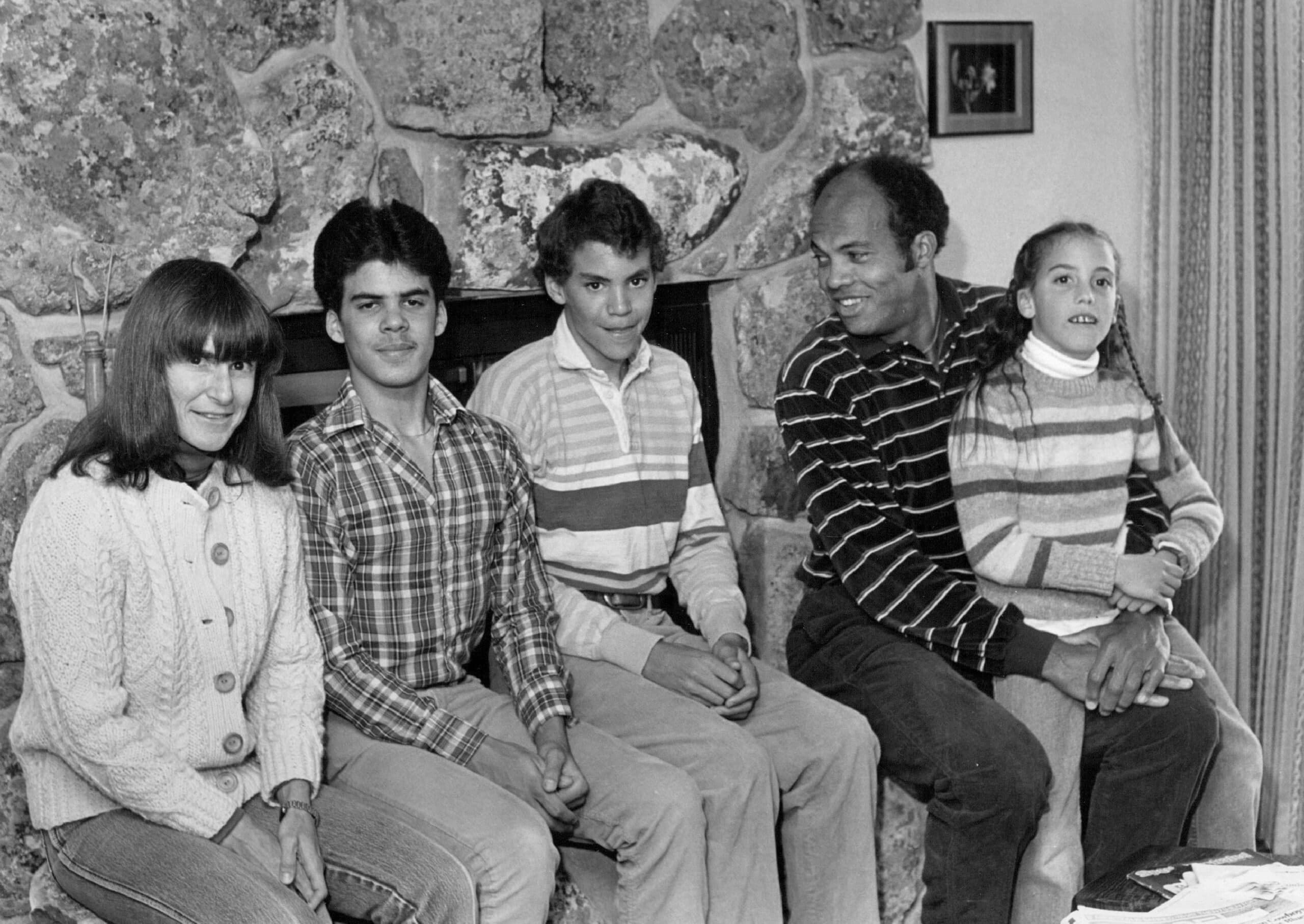 John Wideman's family at home in 1984. Judy, Daniel (15), Jacob (14), John, Jamila (9). (Denver Post via Getty Images)