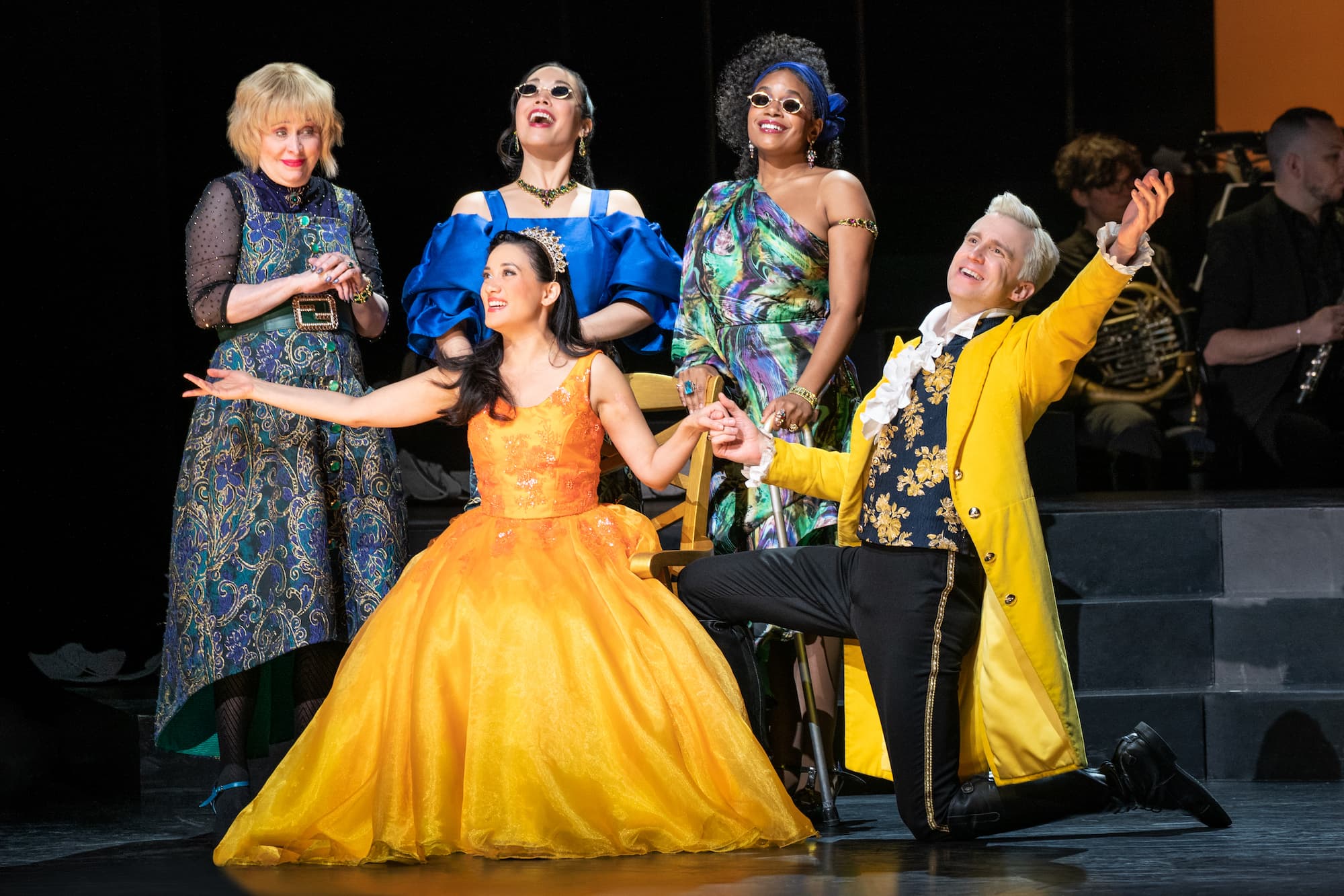 The "Cinderella" cast of "Into the Woods" at the Colonial Theatre. (Courtesy Matthew Murphy and Evan Zimmerman for MurphyMade)