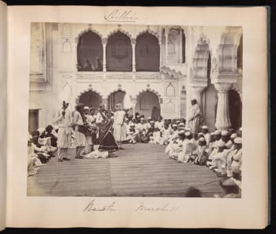 Isabella Stewart Gardner (1840-1924, United States), "Travel Album: India, Pakistan, Yemen, and Egypt, Volume VI, page 38, 1884." Bound album including collected photographs, found papers, pressed botanicals, and pen and ink annotations. (Courtesy Isabella Stewart Gardner Museum, Boston)