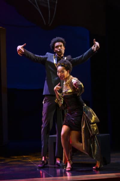 Sharmarke Yusuf and Regan Sims in &quot;K-I-S-S-I-N-G&quot; at the Calderwood Pavilion. (Courtesy T Charles Erickson)