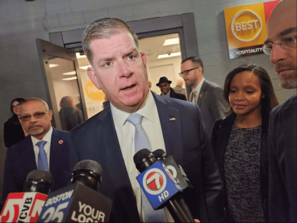 Outgoing Labor Sec. Marty Walsh. (Gintautas Dumcius/Dorchester Reporter)