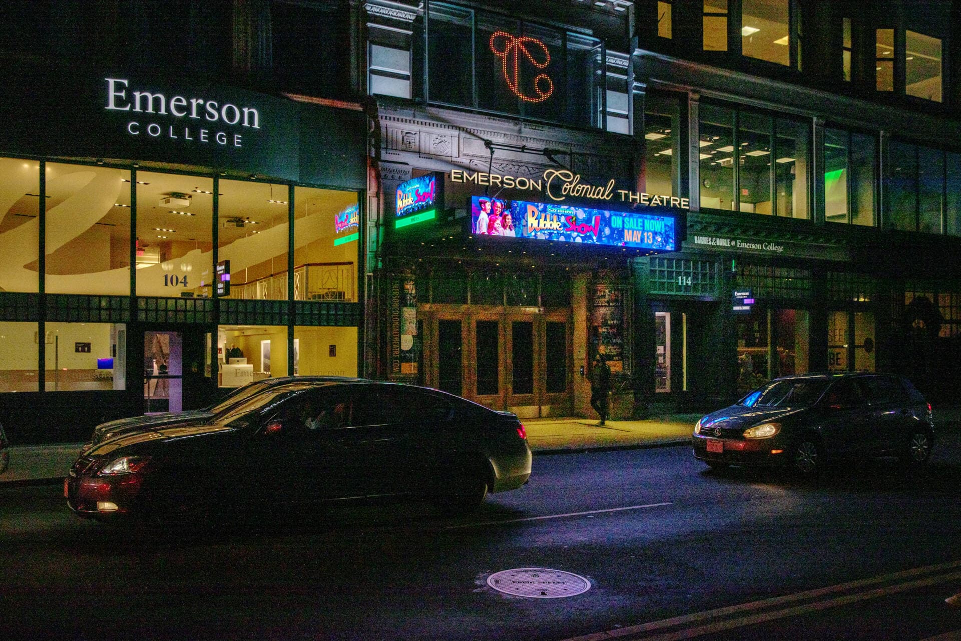 The Emerson Colonial Theatre on Boylston Street by Boston Common. (Robin Lubbock/WBUR)