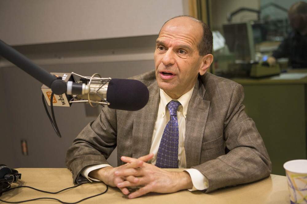 Attorney Mitchell Garabedian in the WBUR studios in Boston in 2016. (Jesse Costa/WBUR)