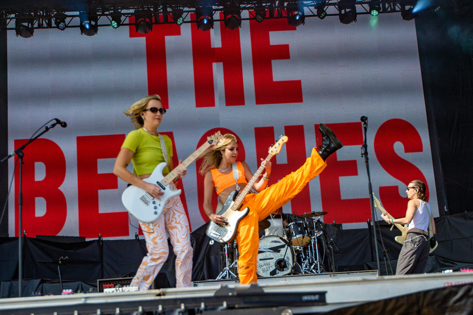 Toronto-based band The Beaches performs at Boston Calling. (Jesse Costa/WBUR)