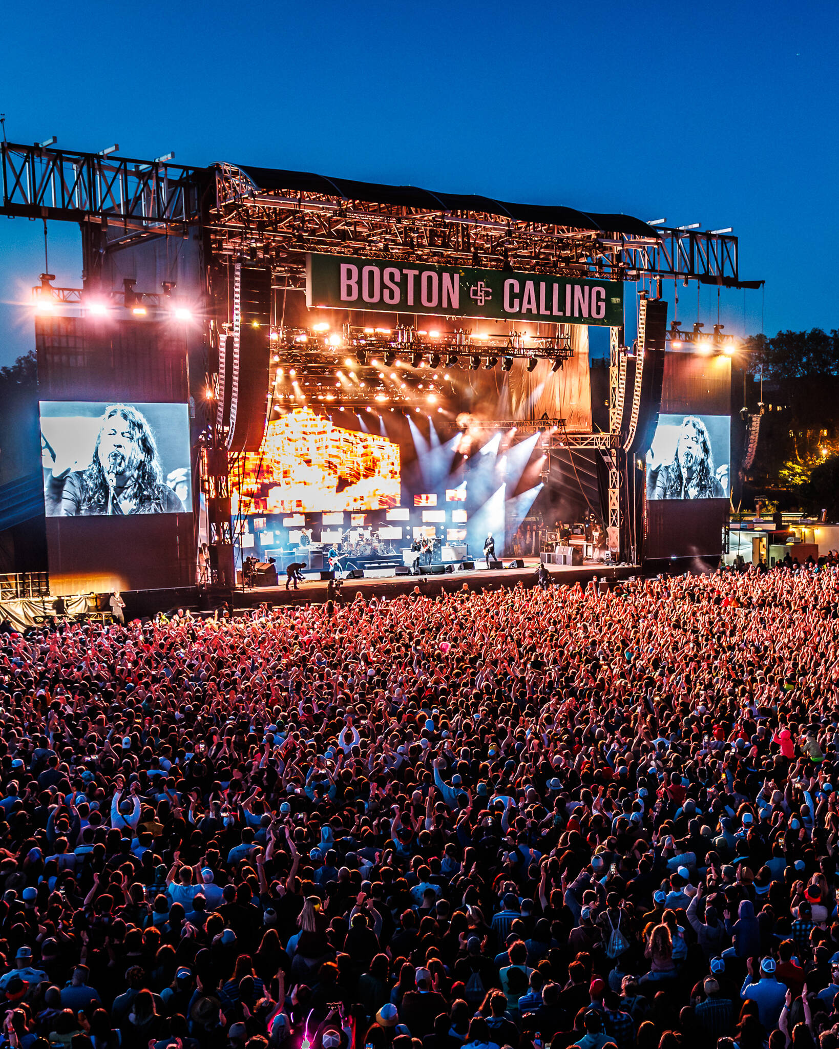 A full crowd watches the Foo Fighters perform on first day of Boston Calling. (Courtesy Alive Coverage / Boston Calling) 